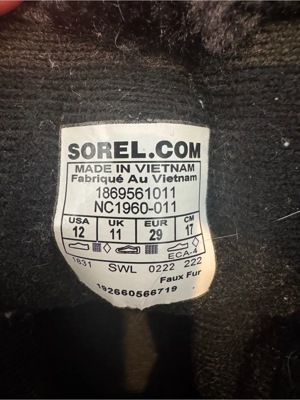 Sorel Kids Black Commander Snow Boots. Size 12